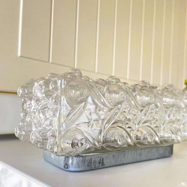 Rectangular Clear Bubble Glass Wall Light, 1970s For Sale - Image 8 of 12