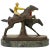 English Steeple Chase Sculpture Hans Harders Polychrome Bronze Horse Race For Sale
