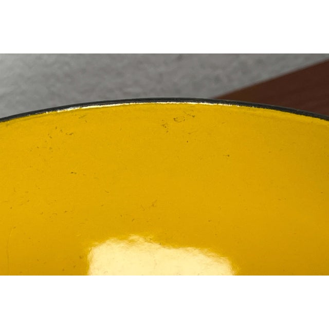 Mid-Century Modern Danish Yellow Enamel Bowl, 1960s For Sale - Image 10 of 12
