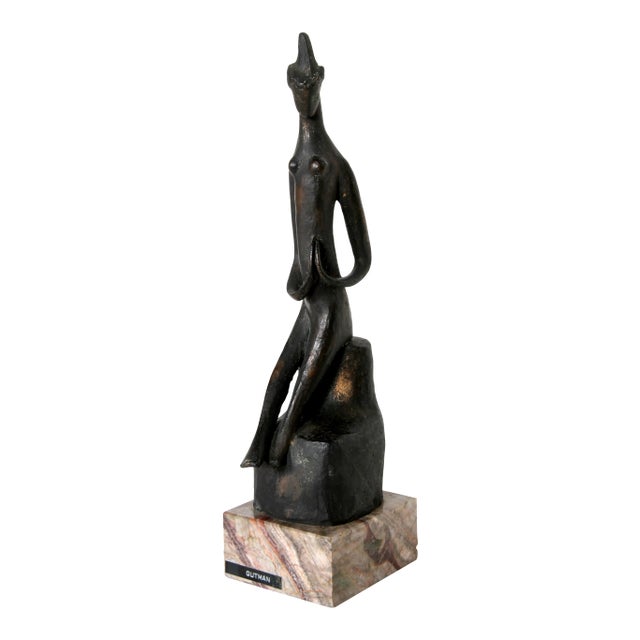 Praying Woman, Modern Bronze Sculpture For Sale
