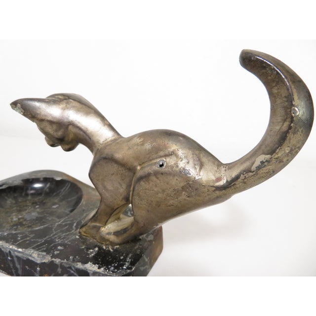 Art Deco Cubist Cat Sculpture Catchall Ashtray Bowl ~ Brutalist Mid Century Modern For Sale - Image 12 of 17