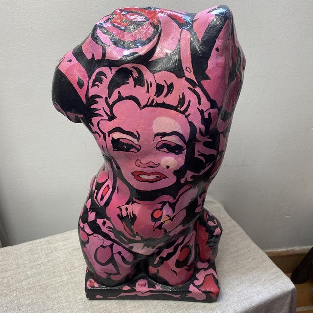 Plaster Sculpture Bust by Karen, 1980s For Sale - Image 15 of 16