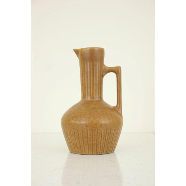 Vintage Manmouth Pottery Maple Leaf Pitcher Mark on Bottom For Sale - Image 12 of 12