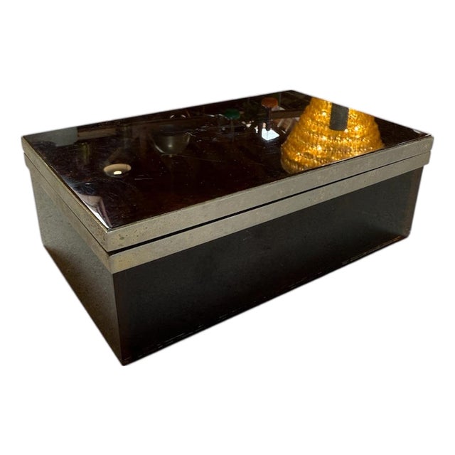 Italian Faux Tortoiseshell and Brass Box, 1970s For Sale