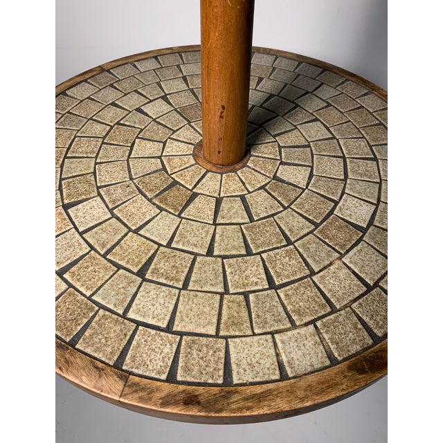 Mid 20th Century Gordon Martz Floor Lamp w Mosaic Ceramic Tile Table For Sale - Image 5 of 9