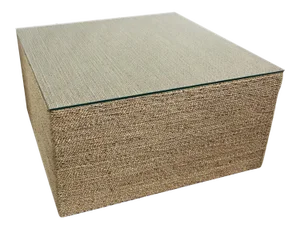 Coastal Contemporary Square Seagrass Rope Coffee Table