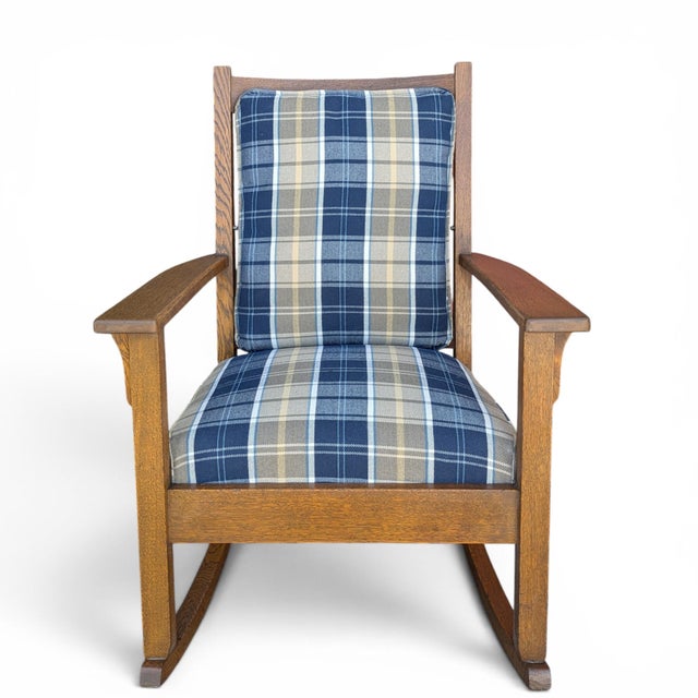 Antique Oregon Chair Co. Mission Oak Rocking Chair, Early 20th Century For Sale - Image 16 of 17