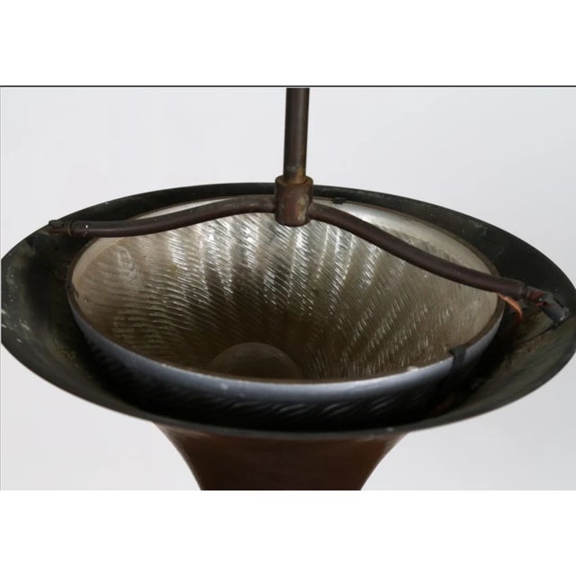 Vintage Pendant Dim.: 13.38" Diameter x 31.49"H Material: Brassware Circa: 1930