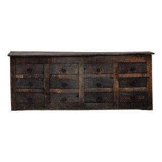 19th Century Primitive Chest of Drawers in Oak For Sale