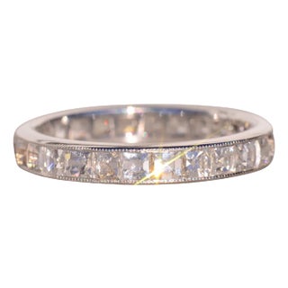 The Borah Peak: Designer Signed Custom Blaze Cut Diamond Eternity Band For Sale
