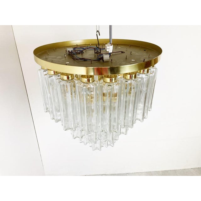 Flush Mount Chandelier from Glashütte Limburg, 1970s For Sale - Image 4 of 11