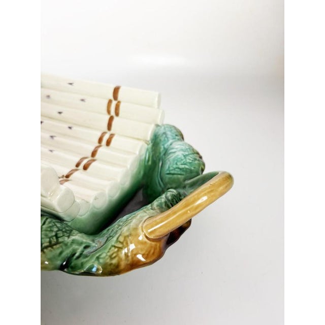 19th-Century Majolica Asparagus Serving Dish, France For Sale - Image 7 of 10
