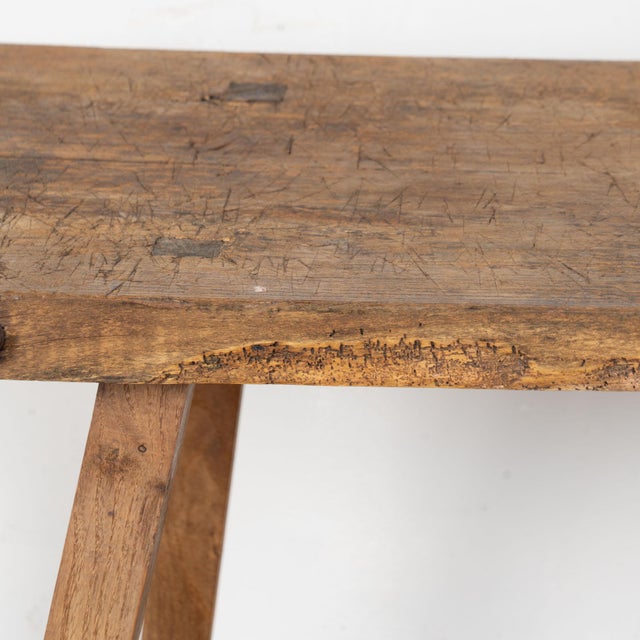 19th Century Rustic Peg Leg Console Table For Sale - Image 10 of 18
