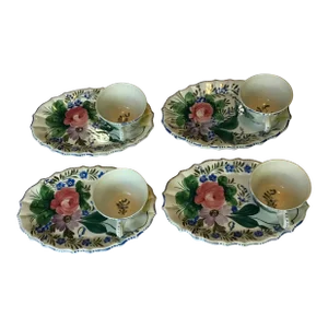 Mid 20th Century Hand-Painted Italian Hostess Sets - 8 Pieces