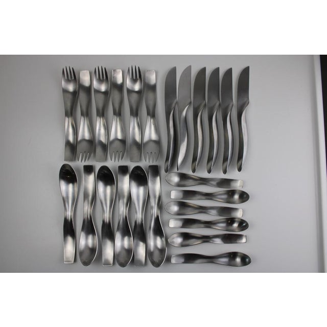 Model 7000 Danube Cutlery by Janos Megyik for Amboss, 1970s, Set of 24 For Sale - Image 15 of 15