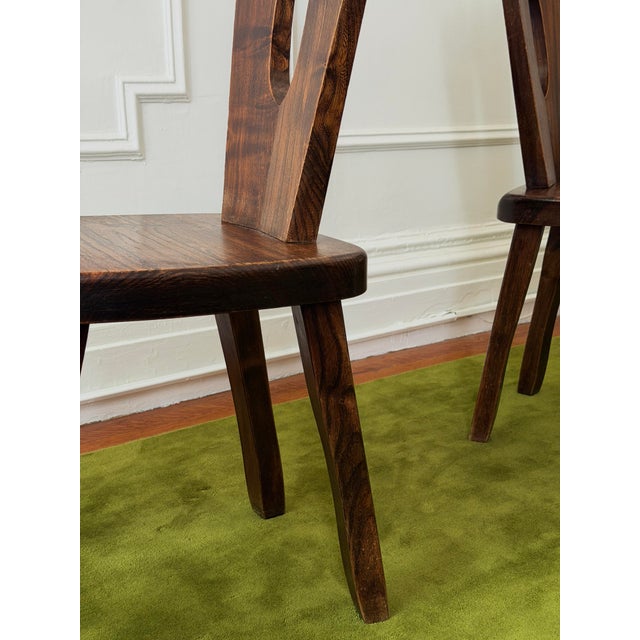 Pair of Mid 20th Century Olavi Hanninen Attributed Crown Side Chairs For Sale In New York - Image 6 of 12
