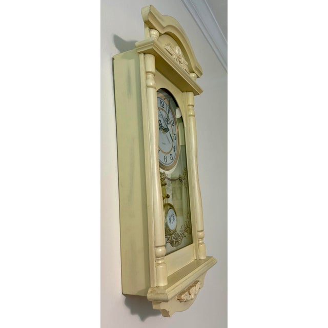 Mid 20th Century European Retro Quartz Pendulum Wall Clock For Sale - Image 6 of 12