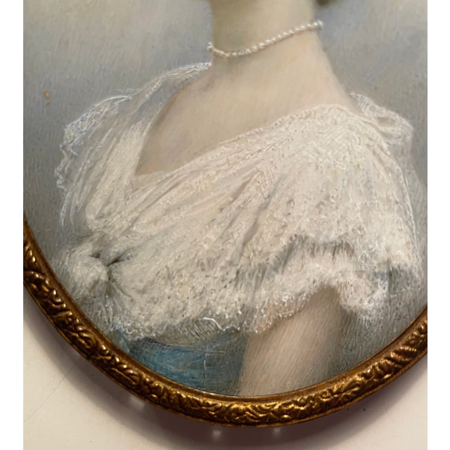 Portraiture 1903 Herbert Sidney Percy Portrait Miniature of a Lady For Sale - Image 3 of 6
