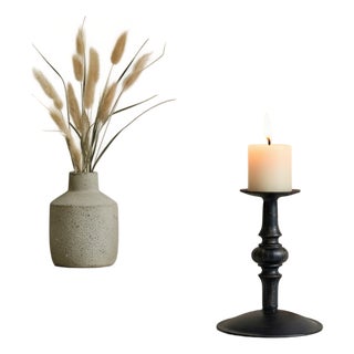 Zen Candlestick | Handcrafted Minimalist Metal Candle Holder for Serene Decor For Sale