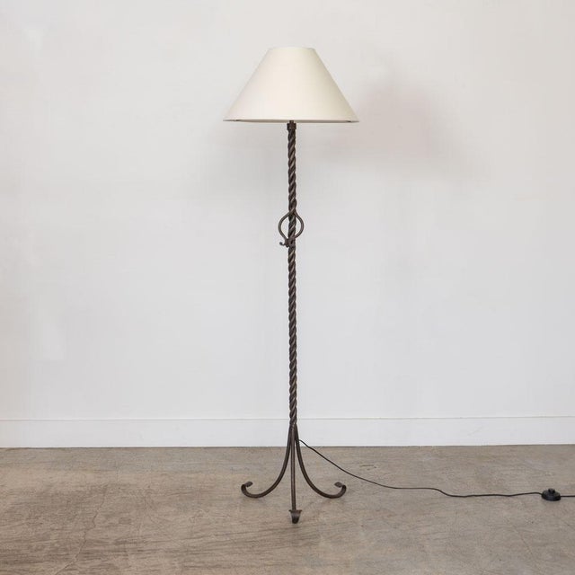 1940s French Iron Floor Lamp For Sale - Image 4 of 12