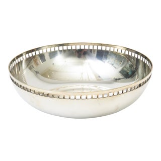 Vintage Richard Meier Swid Powell Skyscraper Silver Plate Large Bowl For Sale