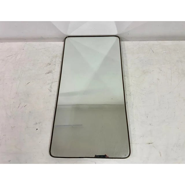 Tall Italian Brass Mirror, 1950s For Sale - Image 4 of 12