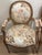 Silver Vintage Louis XVI Style Carved Wood Fauteuil Armchairs in Floral Chinoiserie Upholstery - A Pair For Sale - Image 8 of 18