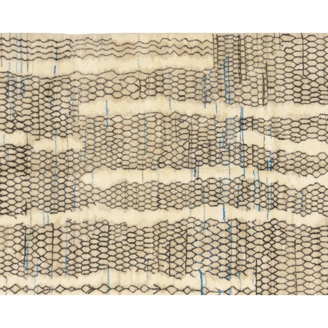 Textile Hand-Knotted Wool Rug by Azele Studio For Sale - Image 7 of 8