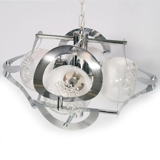 Space Age Ceiling Lamp by Mazzega, 1970s For Sale - Image 3 of 8