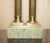 Antique Victorian Marble & Brass Roman Grand Tour Statue Columns Pillars, Set of 2 For Sale - Image 15 of 18