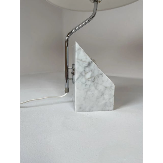 Stone Mid-Century Marble and Steel Table Lamps from Bergboms, 1970s, Sweden, Set of 2 For Sale - Image 7 of 17