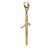 14k Yellow Gold Small Dagger Pendant/Charm With Flexible Bail For Sale In New York - Image 6 of 9