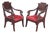 Empire French Mahogany Library Armchairs, Set of 2 For Sale