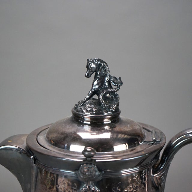 Late 19th Century Antique Figural Silver Plated Pitcher, Circa 1890 For Sale - Image 5 of 12