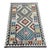 Shabby Chic Tribal Kilim Hand-Woven Wool Rug 3.2' X 4.7' For Sale