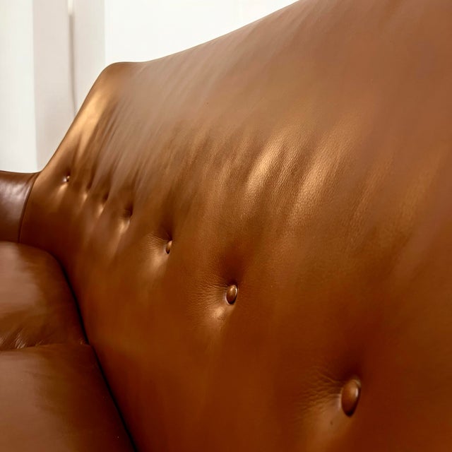 Vintage Arne Vodder Two-Seater Lounge Sofa in Cognac Leather – Danish Modern Stunning two-seater sofa designed by the...
