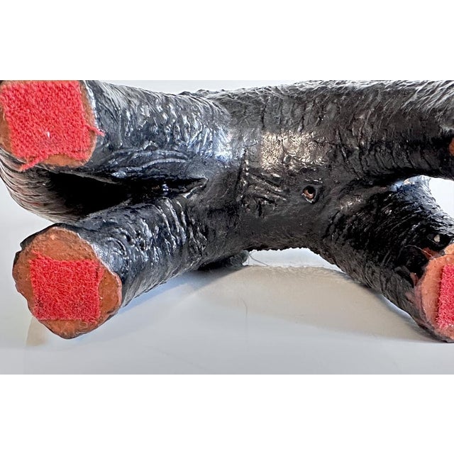 Black Antique Elephant Figurine in Clay, Germany, 1920s For Sale - Image 8 of 17