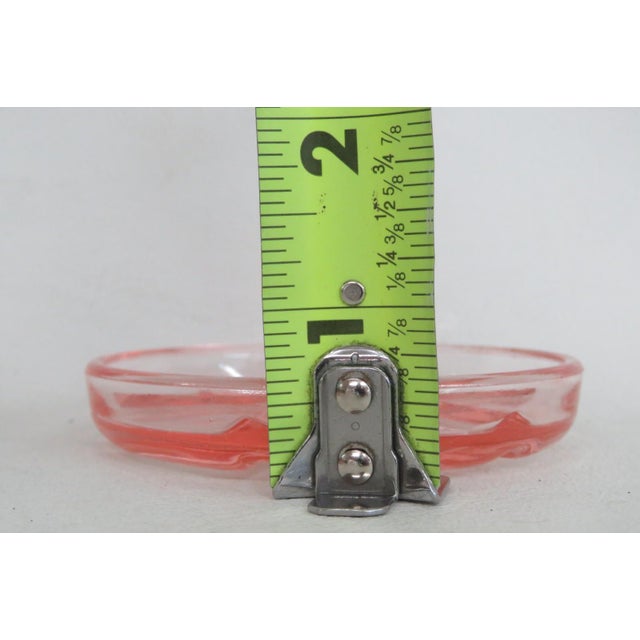 Early 20th CenturyPink Depression Glass Drink Coasters 4pc Set With Raised Wheel Star Design For Sale - Image 10 of 13