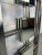 Mid-Century Modern Vintage Mirrored Metal Square Patterned Room Divider For Sale - Image 3 of 10