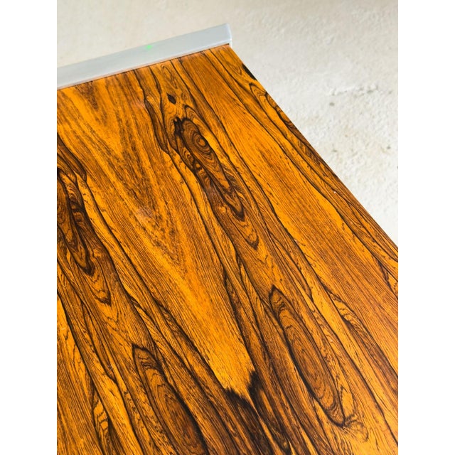 Rosewood, Chrome & Smoked Glass Sideboard attributed to Richard Young for Merrow Associates, 1960s For Sale - Image 4 of 16