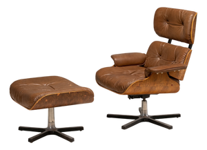 Set of Canadian Lounge Chair and Ottoman from Northfield Metal Products, 1960s