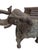 Vintage Hand-Carved Wood Elephant With Hammered Bronze Cladding and Interior Storage For Sale - Image 4 of 12