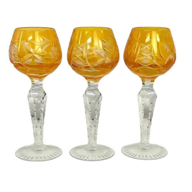 Set of Twelve Bohemian Crystal Cordial Glasses For Sale - Image 10 of 12