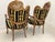 Black Vintage Medoza Black Gold Versace Velvet Upholstery Chairs - a Pair For Sale - Image 8 of 13