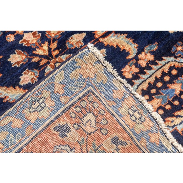 Antique Persian Sarouk Rug 8'8'' x 11'8'' For Sale - Image 4 of 12