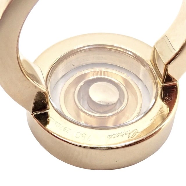 2000 - 2009 Chopard Yellow Gold Diamond Double Circle Happy Spirit Ring, Size 6.75 For Sale - Image 5 of 12