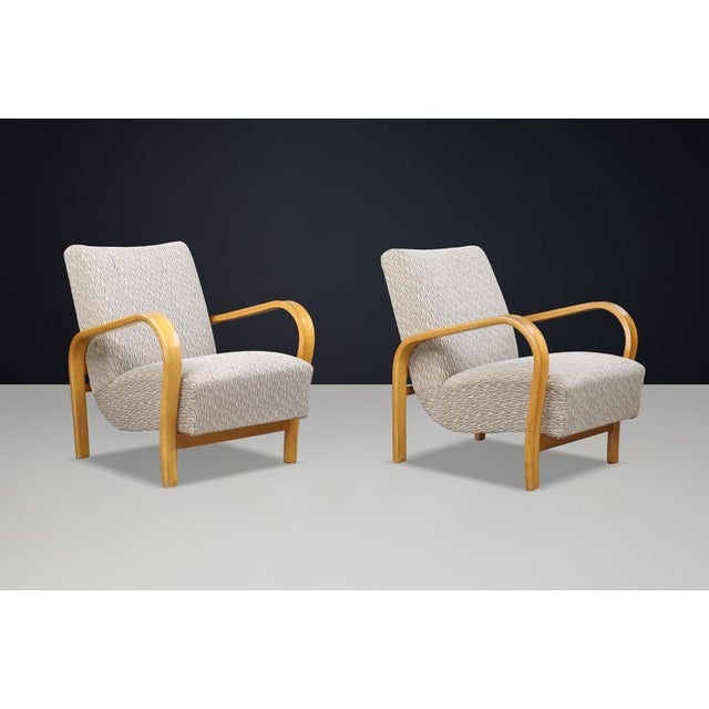 1940s Bentwood Chairs by Karel Koželka & Antonín Kropáček, Czechoslovakia, 1940s, Set of 2 For Sale - Image 5 of 17