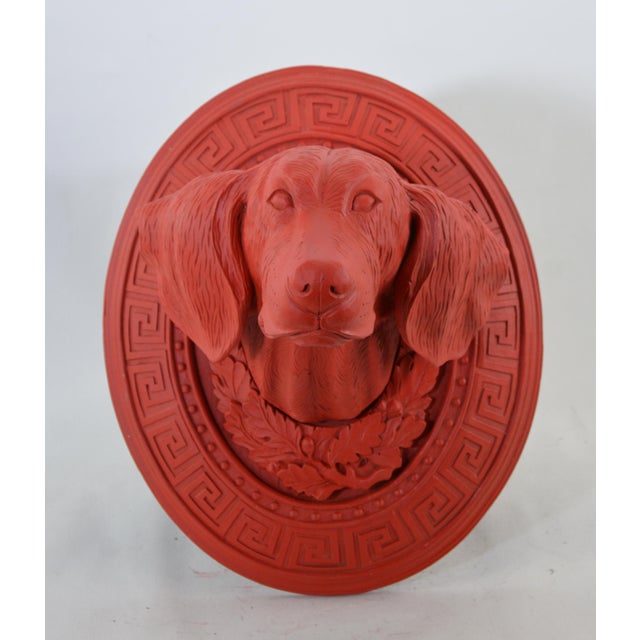 Art Deco Vintage Wooden Hand-Carved Decorative Dog Head in the Middle of the 20th Century For Sale - Image 3 of 5