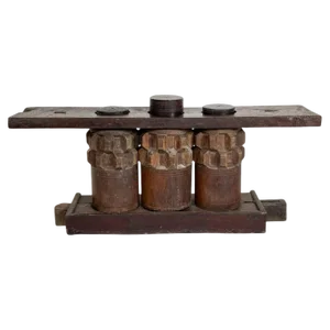 Wooden Console in Sugar Cane Crusher Elements