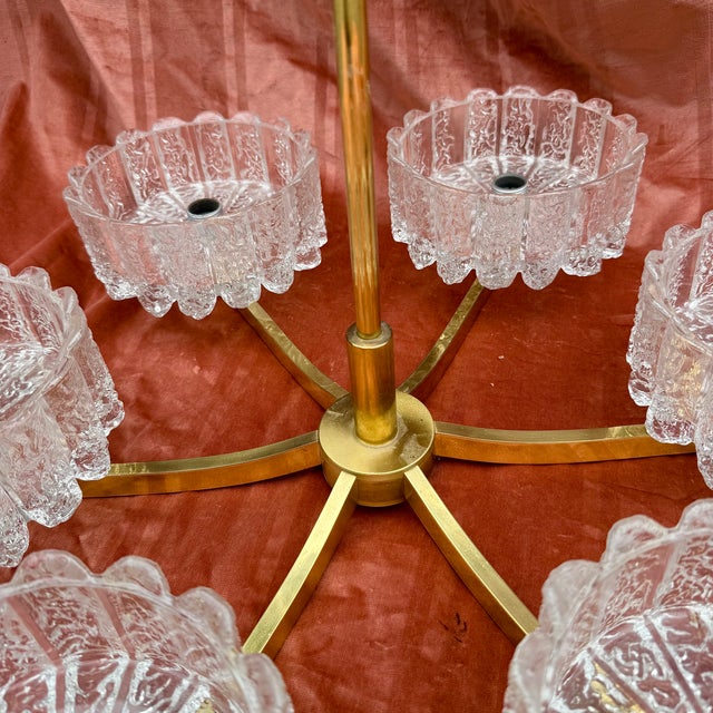 Vintage Icicle Glass Hanging Lamp from Doria Leuchten, 1960s For Sale - Image 15 of 17